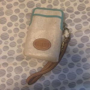 LAST CHANCE BAG‼️ Fossil Coated Canvas Wristlet